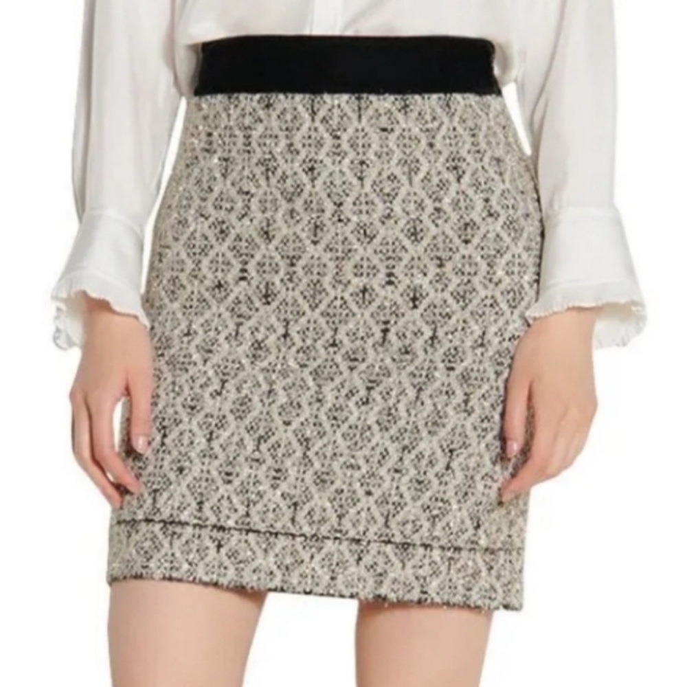 Sandro jazz metallic velvet jacquard skirt set (matching jacket available)